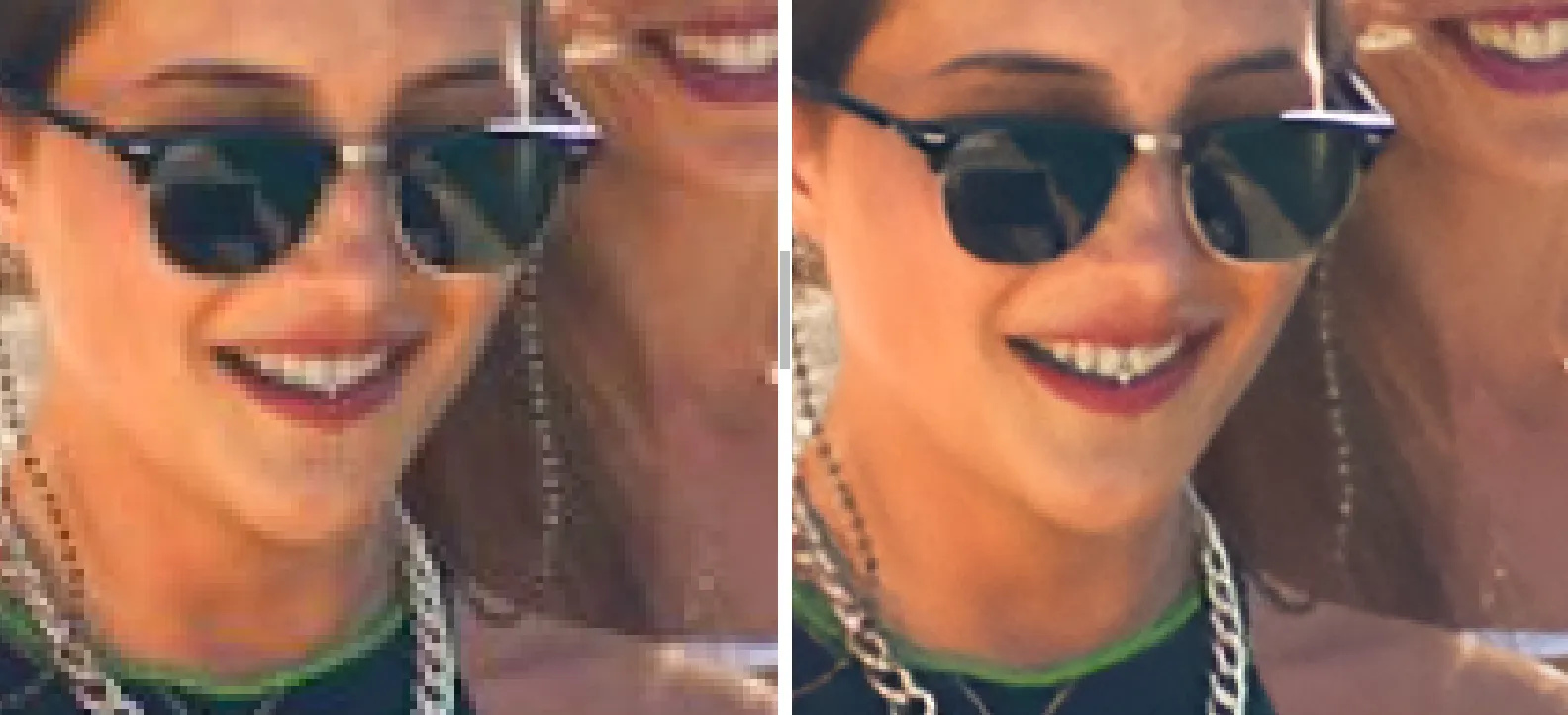 Результат двукратного улучшения качества фотографии в Pixelcut