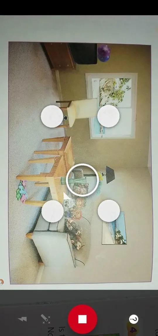 Interface de l'application mobile PhotoScan pour la numérisation de photos papier