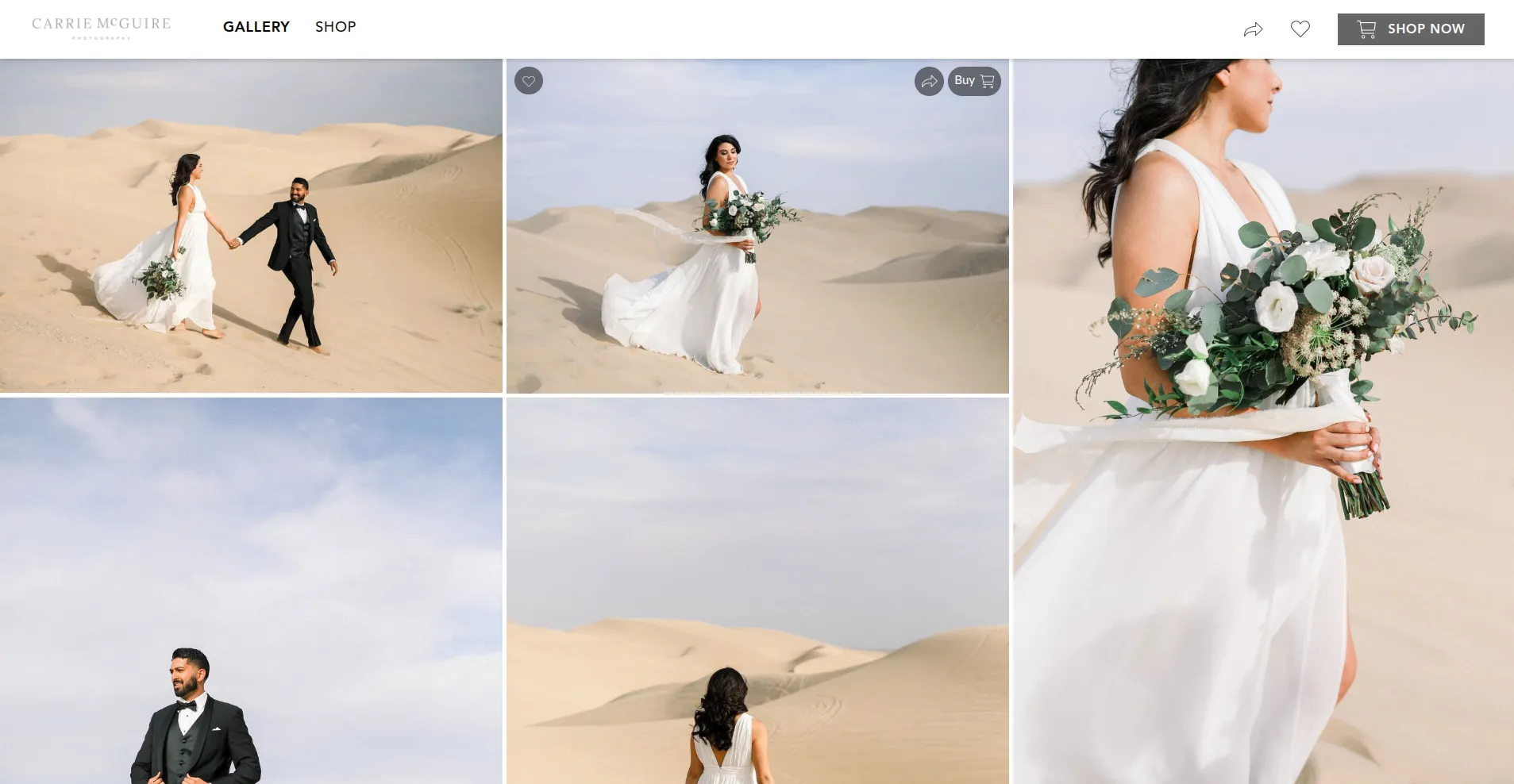 Un exemple d'album numérique sur CloudSpot