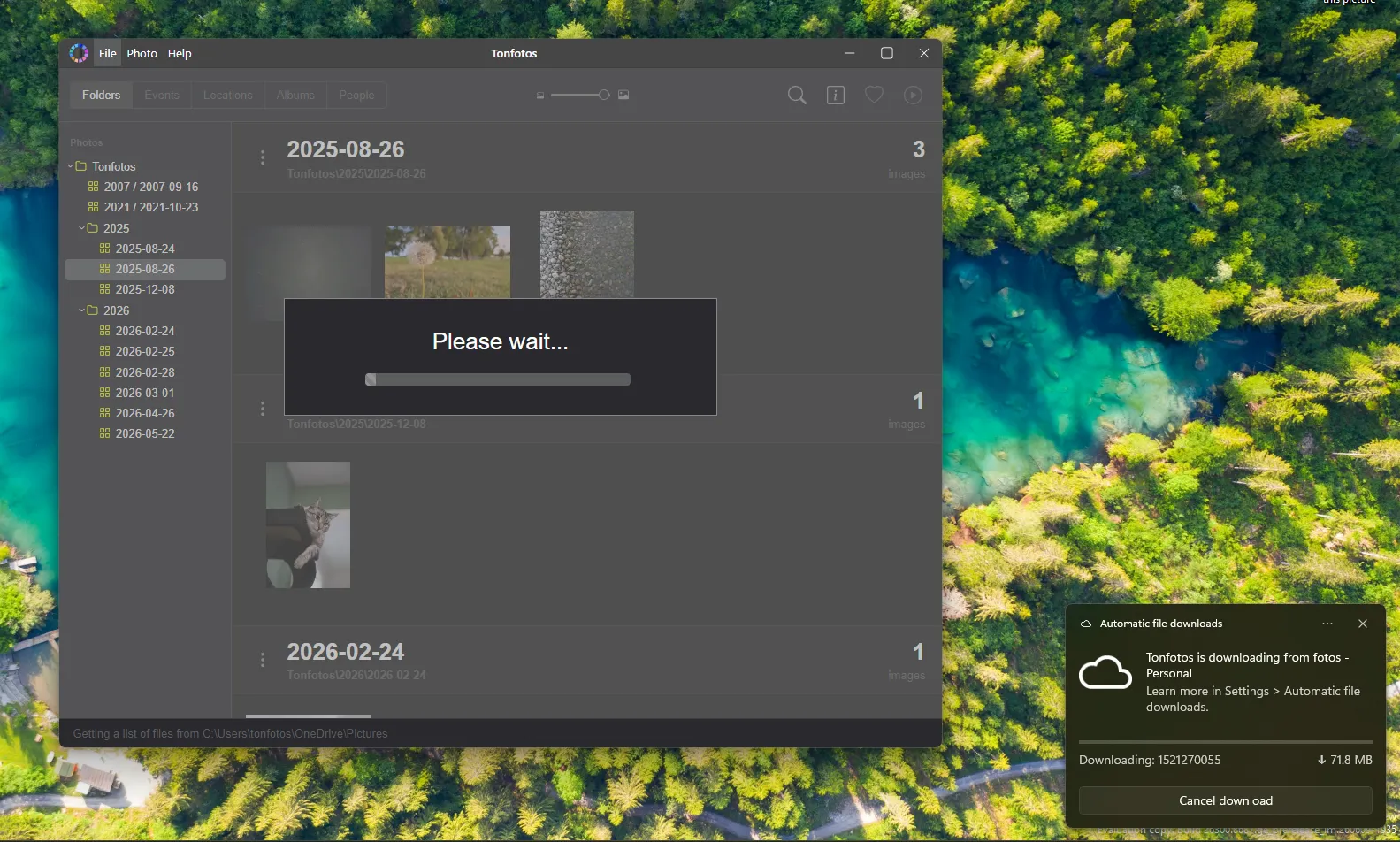 Процесс автоматической загрузки и сортировки фотографий с OneDrive
