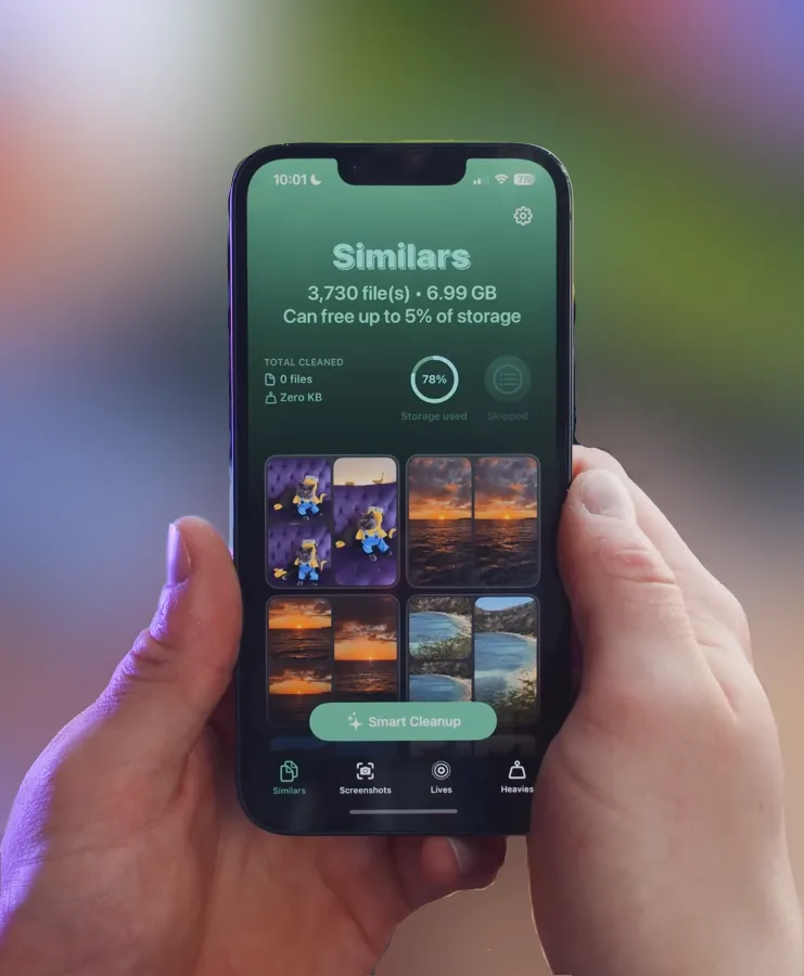 App zum Entfernen doppelter Fotos auf dem iPhone: AI CleanUp App