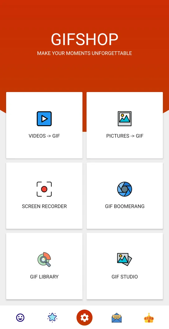 The main window of the editor for GIF animation