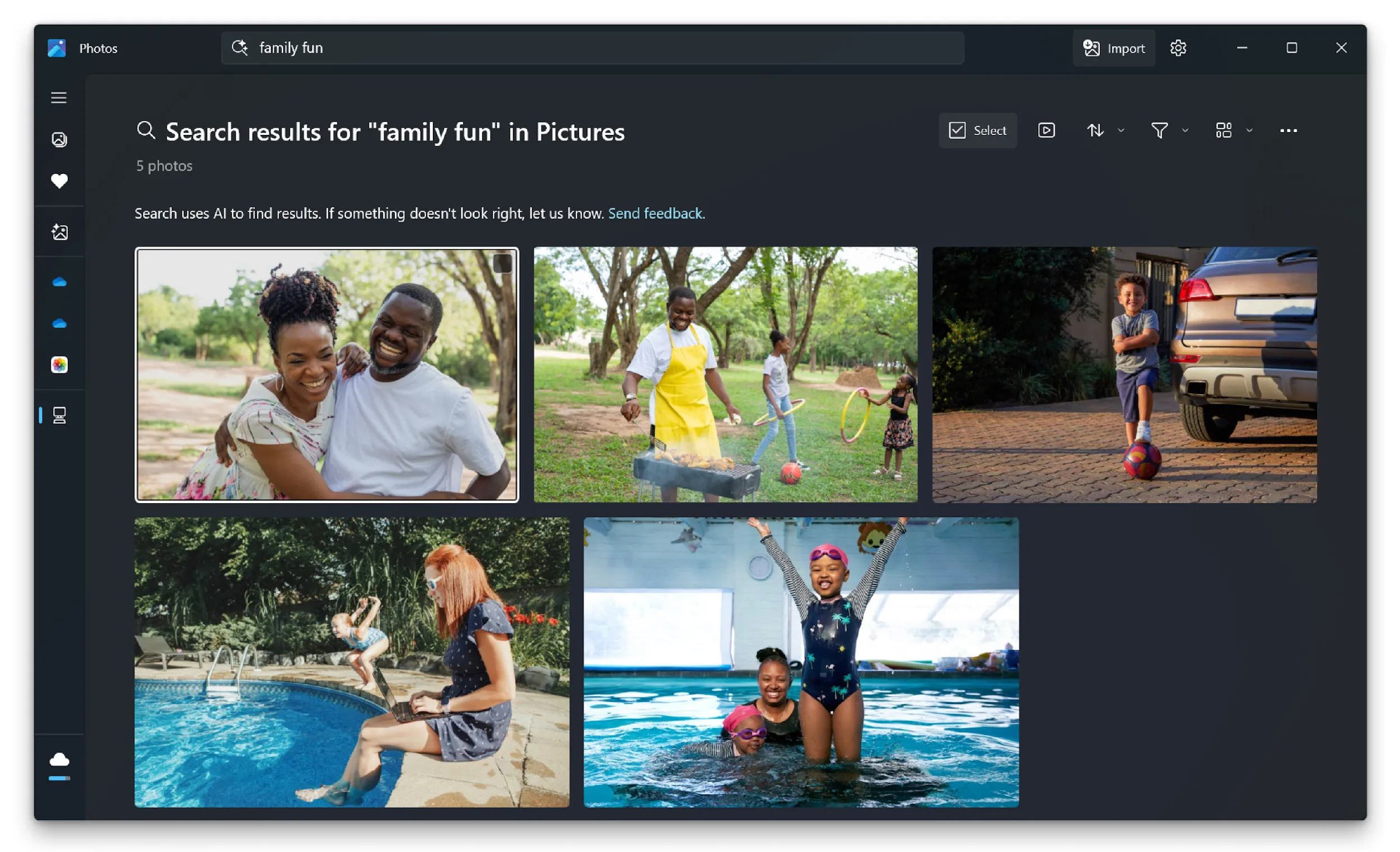 Search photos by content in the Photos app