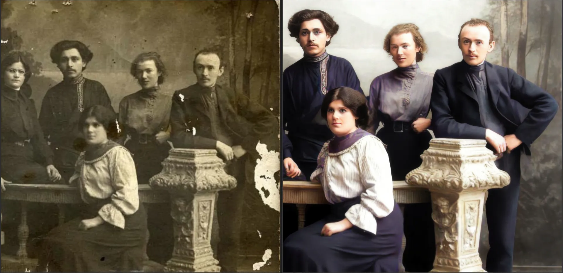 Das Ergebnis der kombinierten Fotorestaurierung