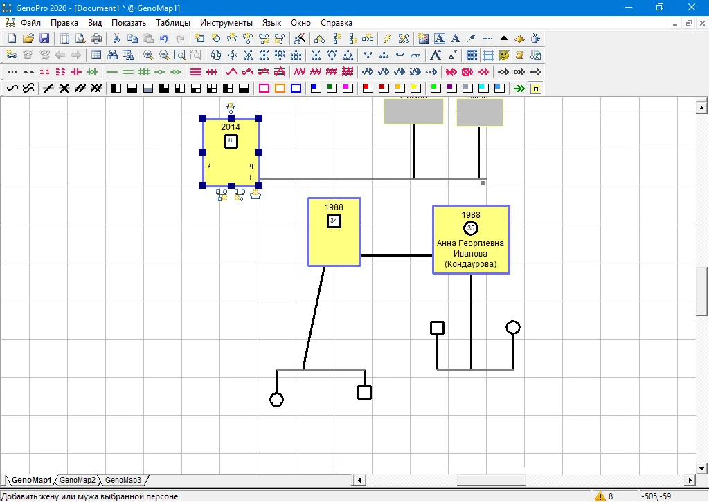 Интерфейс приложения GenoPro