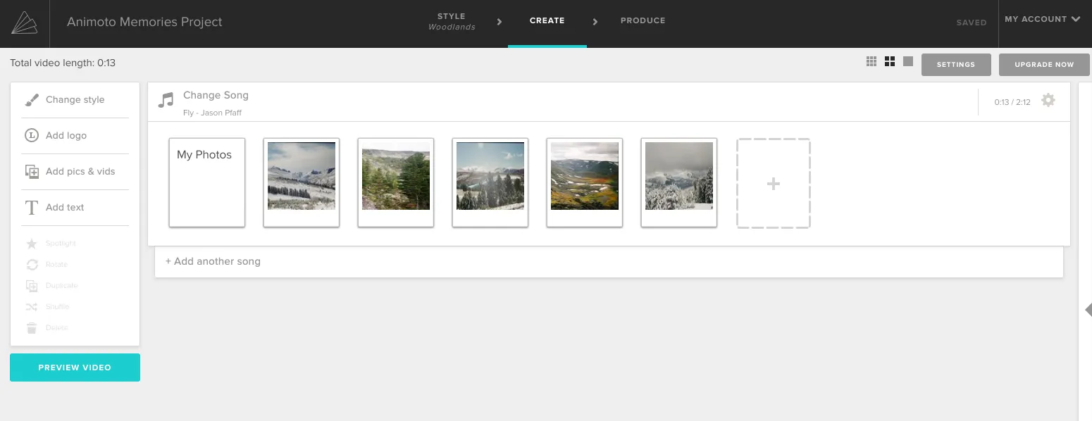 Создание слайд-шоу в Animoto