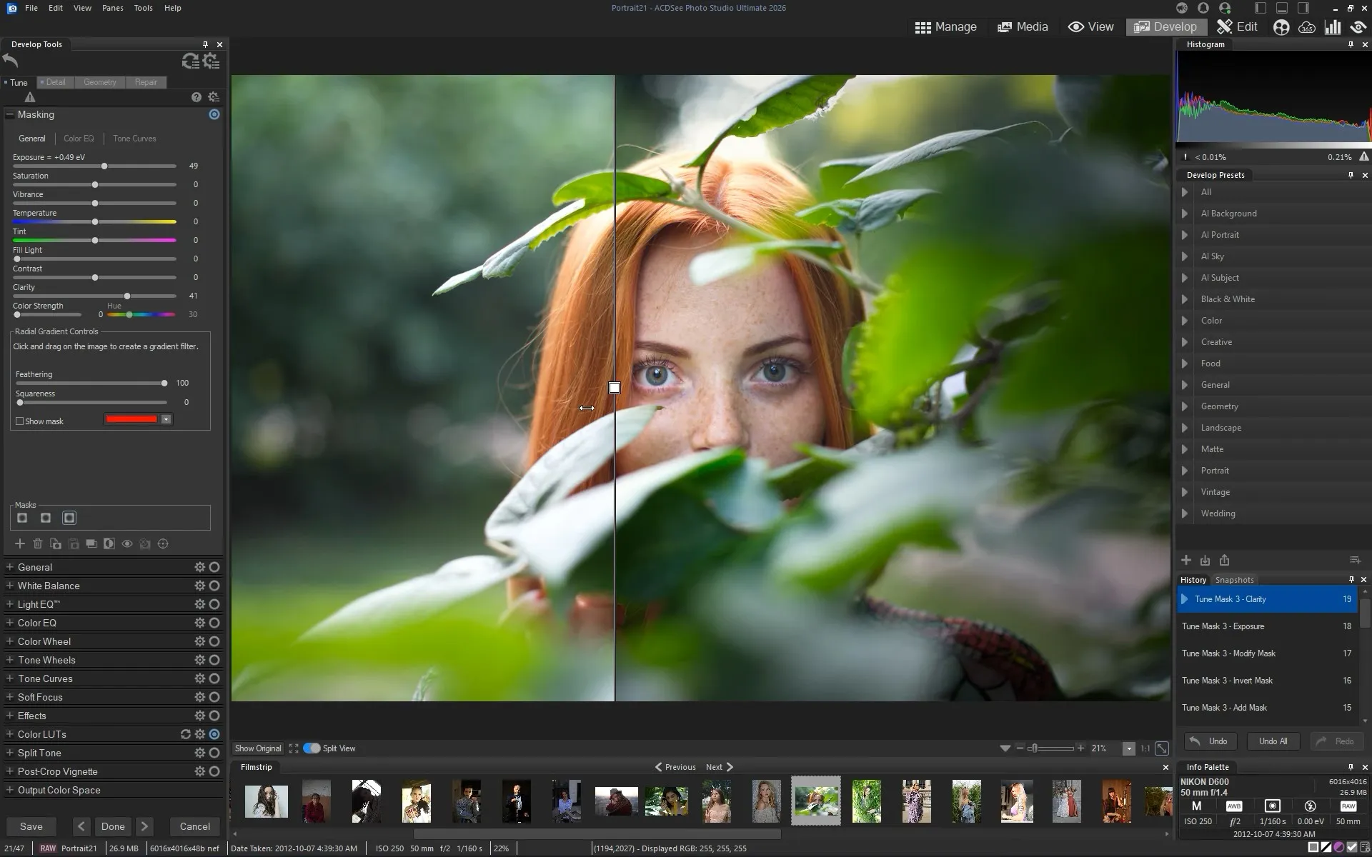 ACDSee Photo Studio Editing Tools and Interface