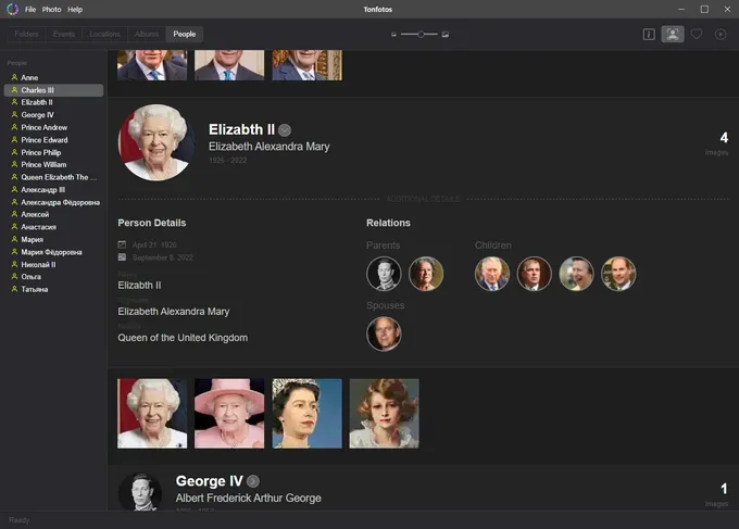 Tonfotos Interface