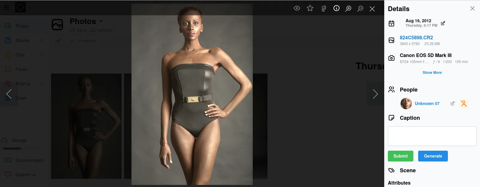 LibrePhotos – Fotodetails und Gesichtserkennung