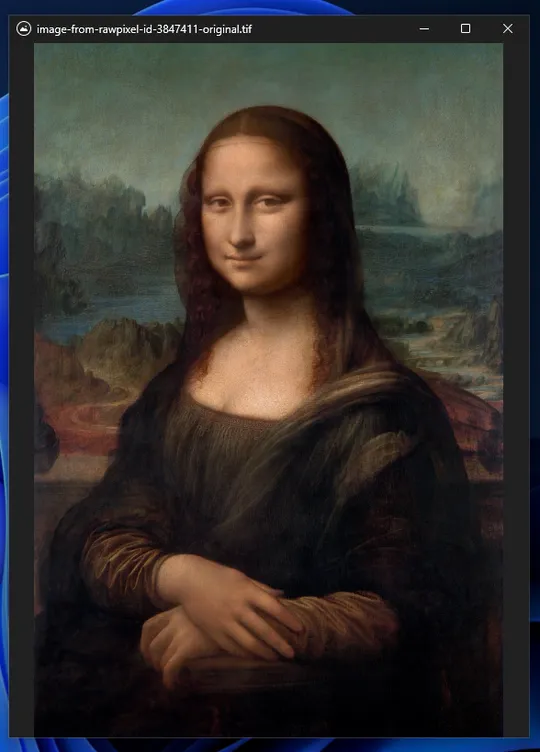 Ein Beispiel für das Öffnen eines Fotos in qView