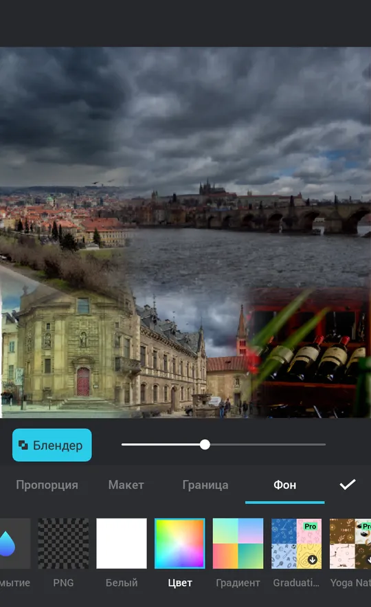 Un exemple de création d'un collage dans InCollage