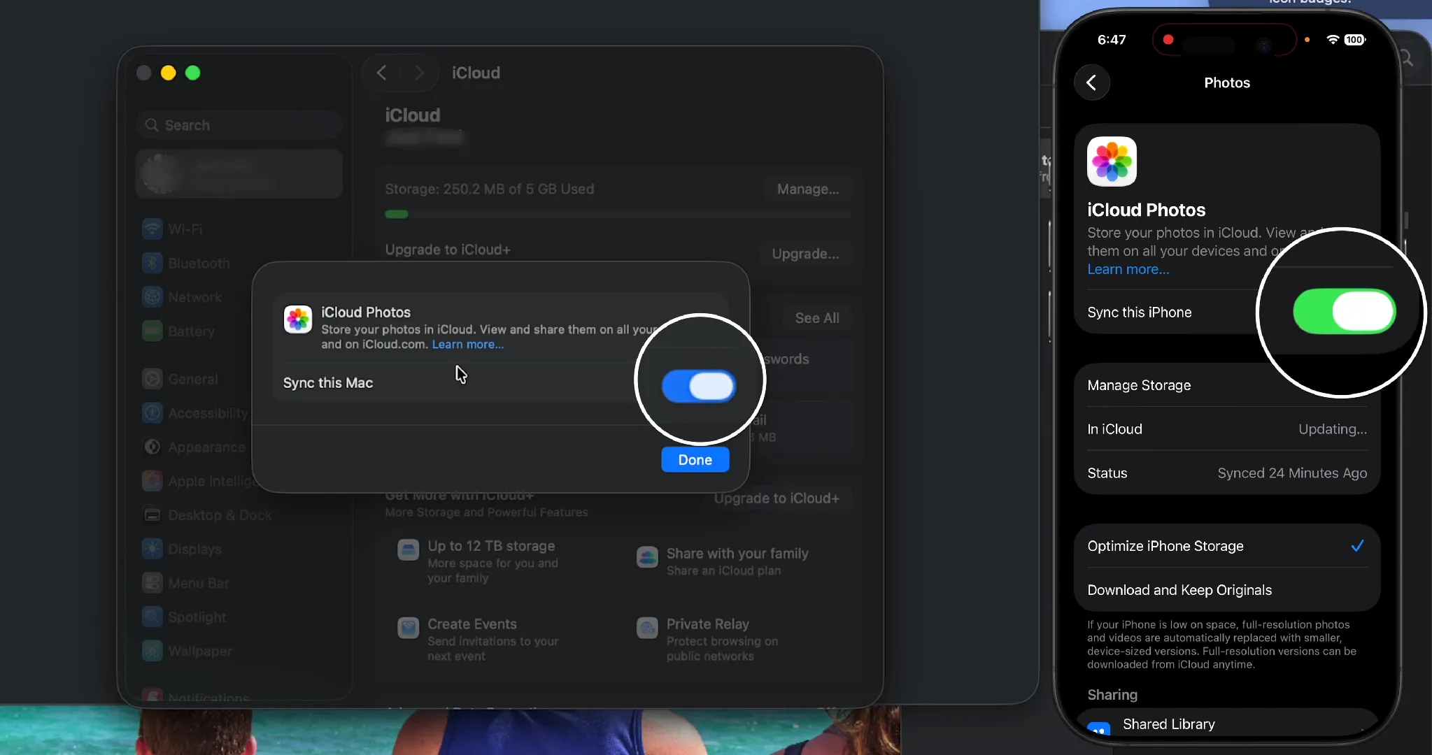 Настройка синхронизации iCloud на iPhone и Macbook