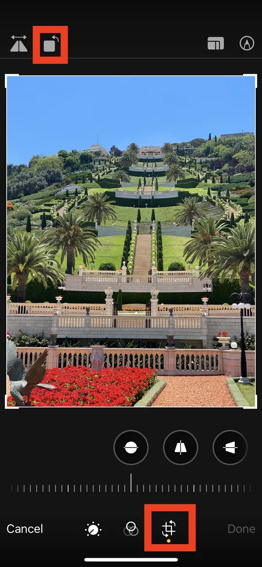 Image rotation feature in iOS