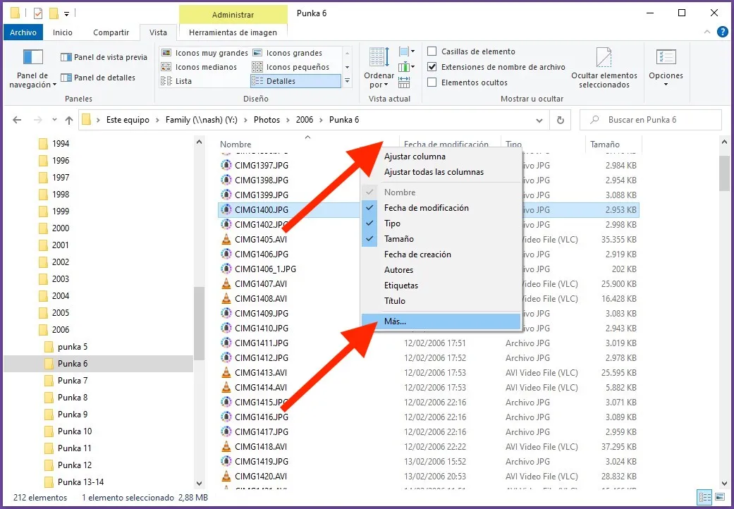 Öffnen Sie den Dialog „Tabellenspalteneinstellungen“