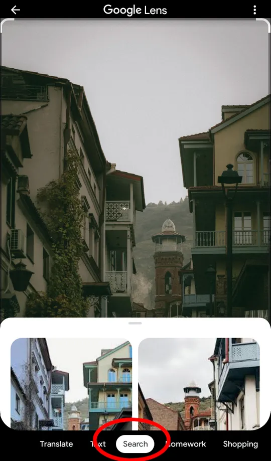 Configurer une recherche de localisation d’un lieu dans une photo avec Google sur un smartphone