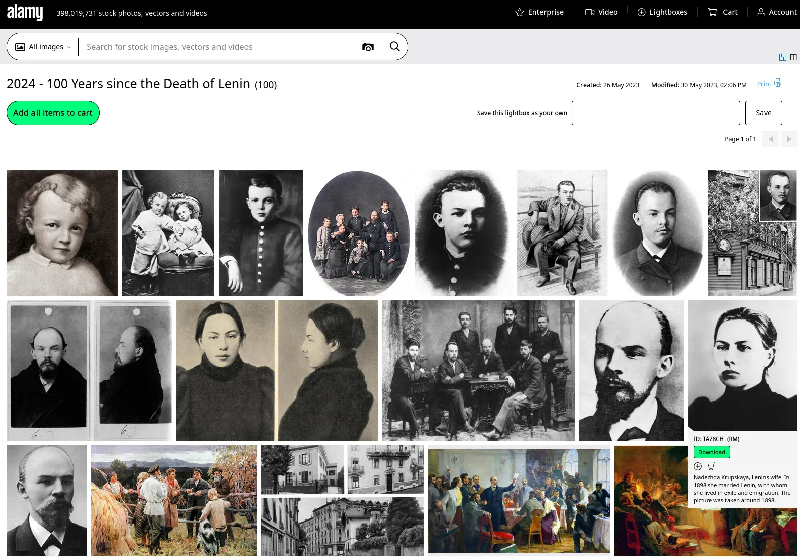 Beispiele historischer Fotografien auf Alamy