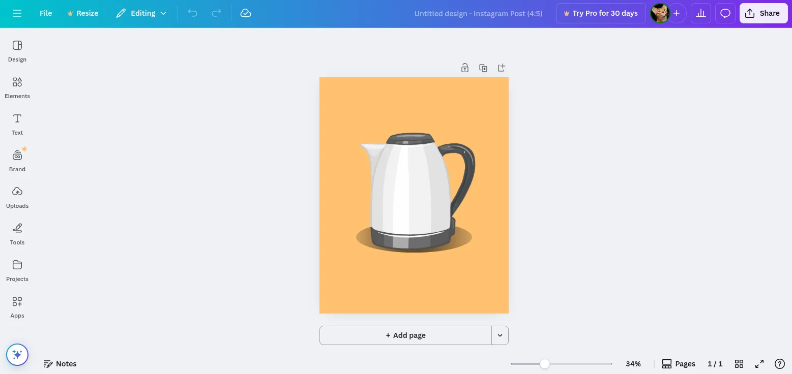 Create a Shadow in Canva Using Gradient (Designed by Freepik)
