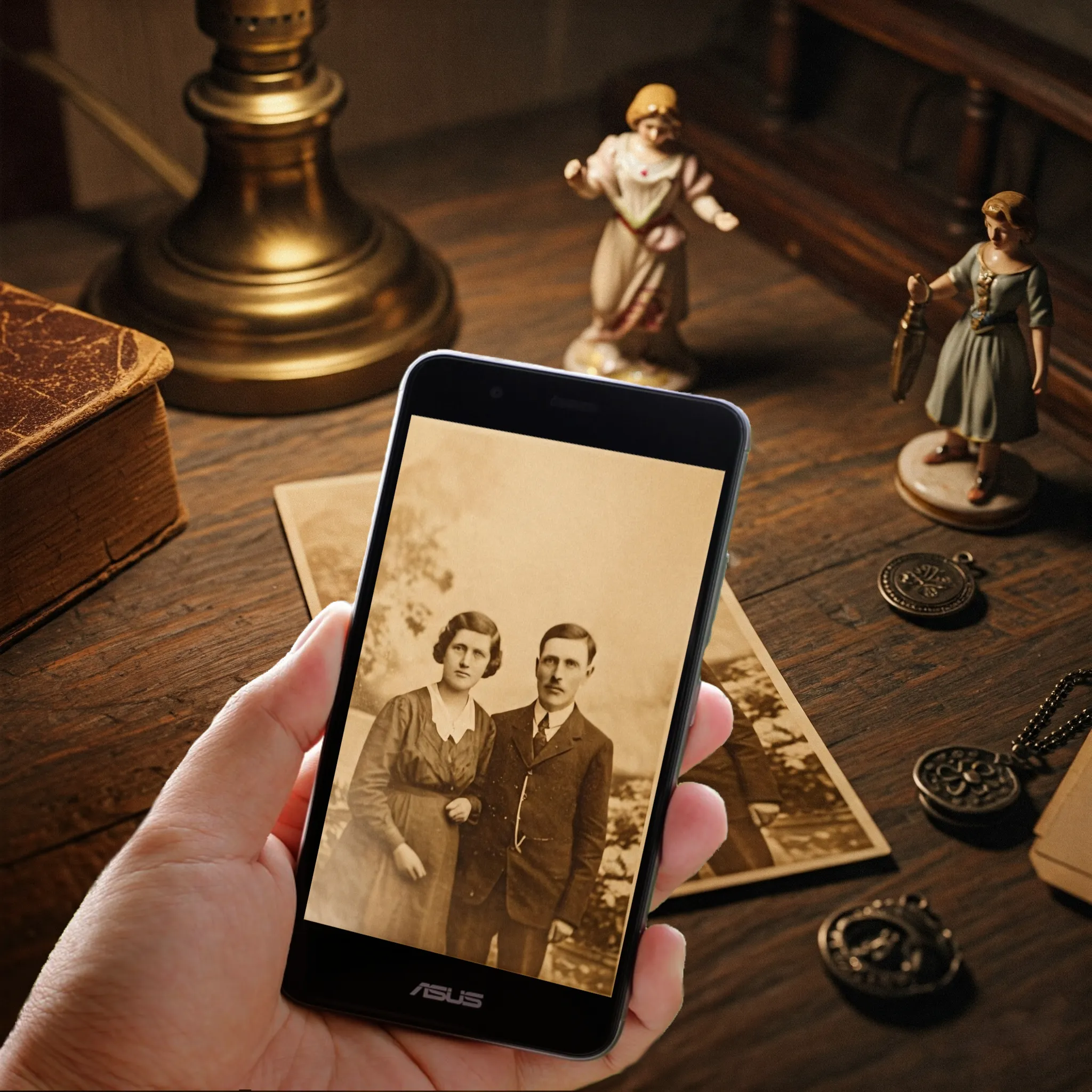 A photograph digitized using a phone.