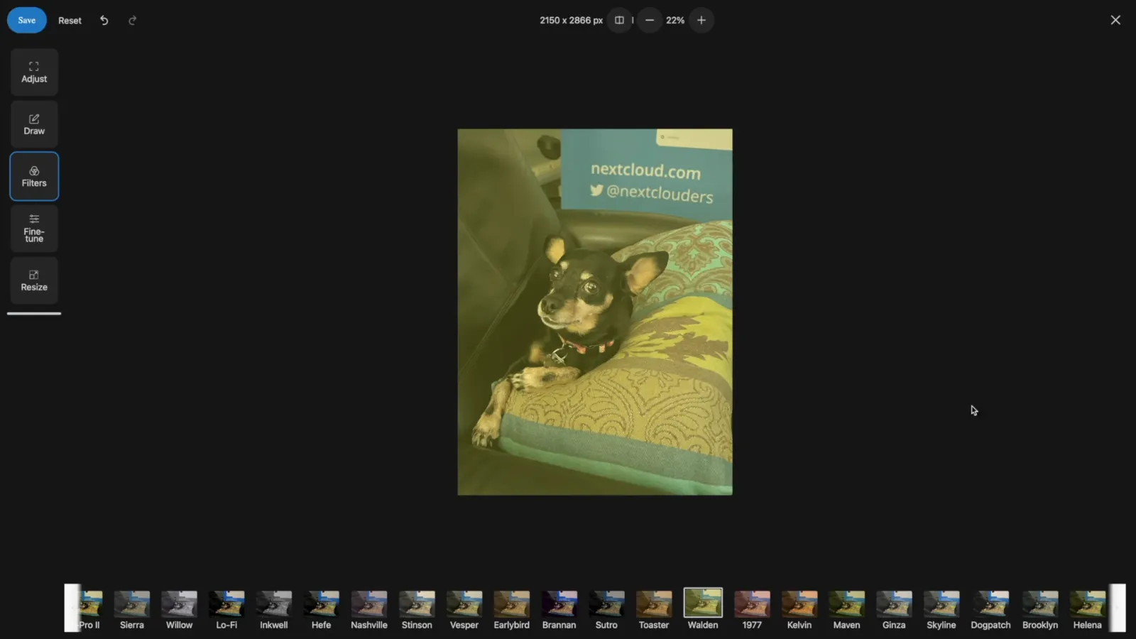 Nextcloud Photos – Filteranwendung