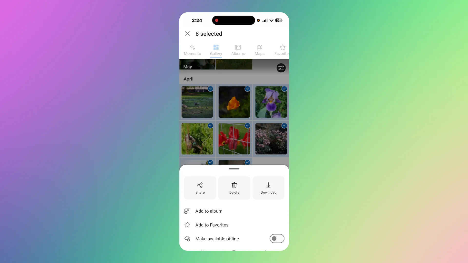 Импорт фотографий из OneDrive на iPhone