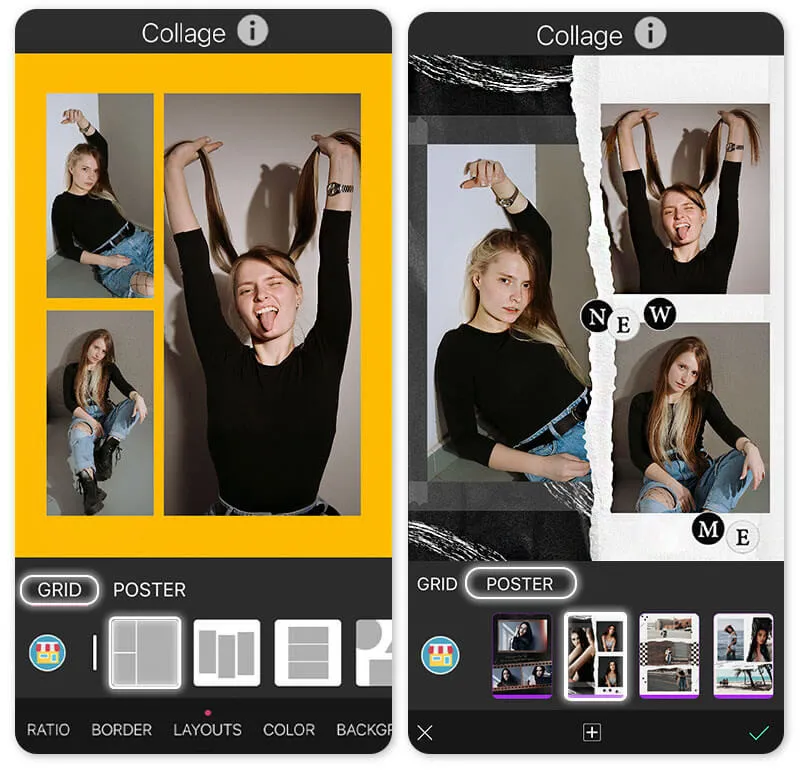 Créer un collage photo dans YouCam Perfect