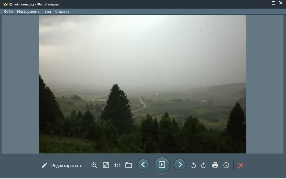 Экран приложения ФотоГалерея