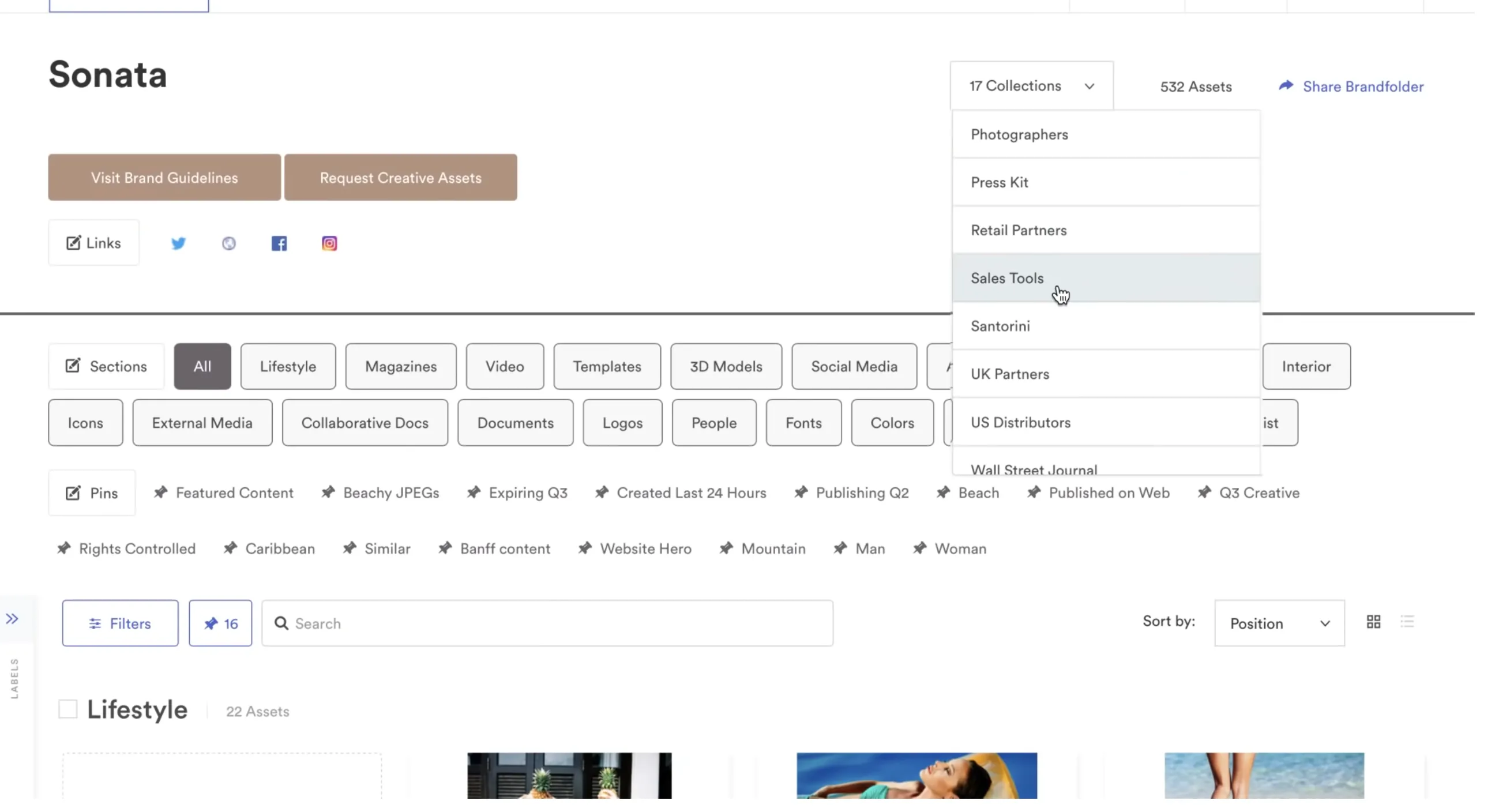 Recherche d'images dans Brandfolder DAM
