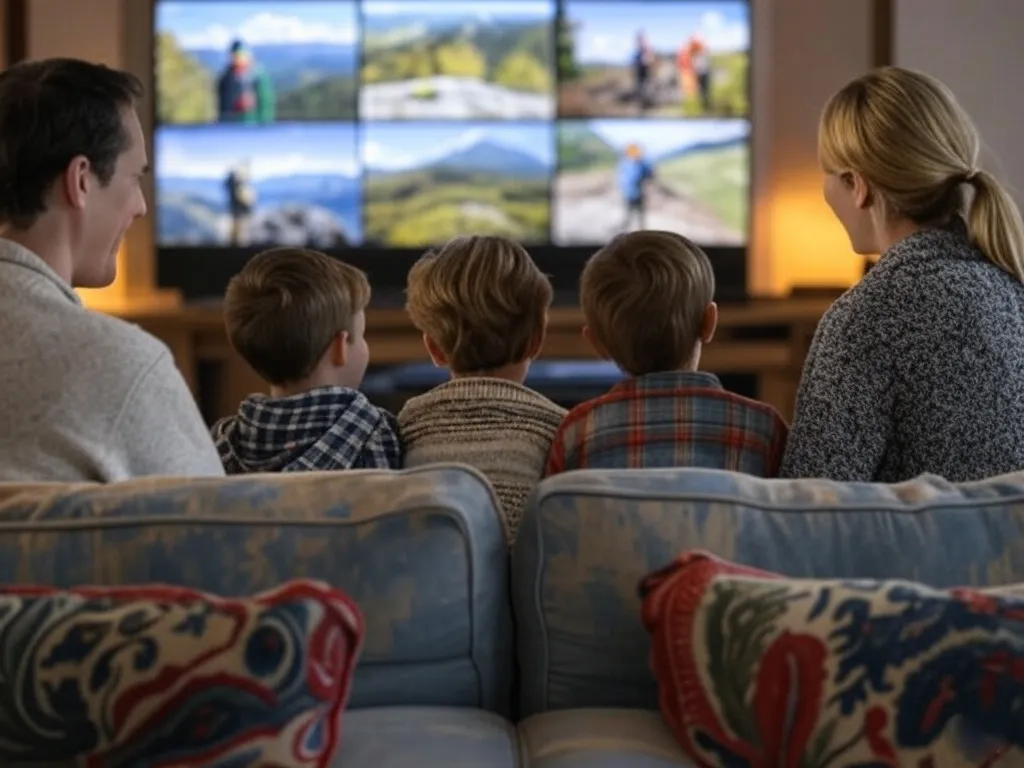 Семейный просмотр слайд-шоу