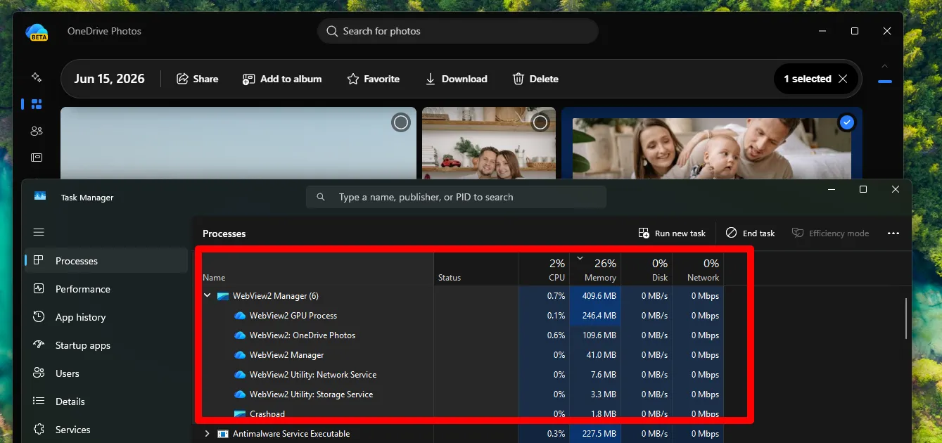 Приложение OneDrive Photos