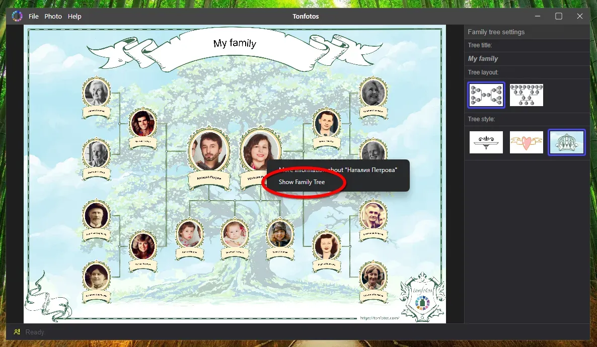 Exemple d'généré dans Tonfotos