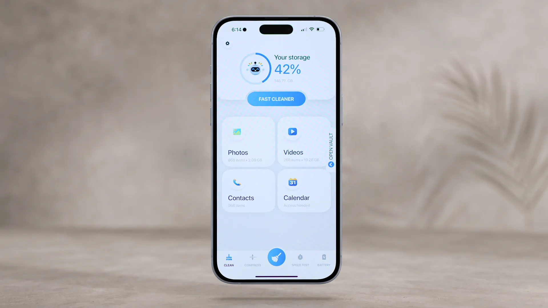 Boost CleanerのiPhone掃除インターフェース
