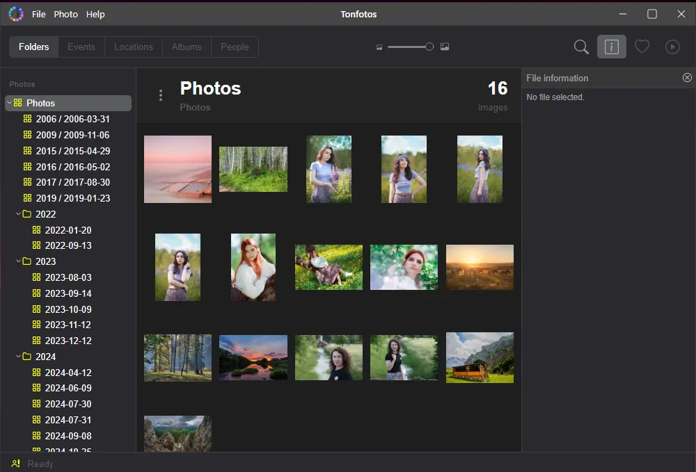 Result of Tonfotos import