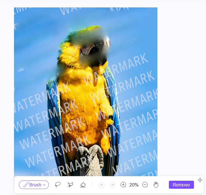 Удаление водяных знаков восстанавливающей кистью