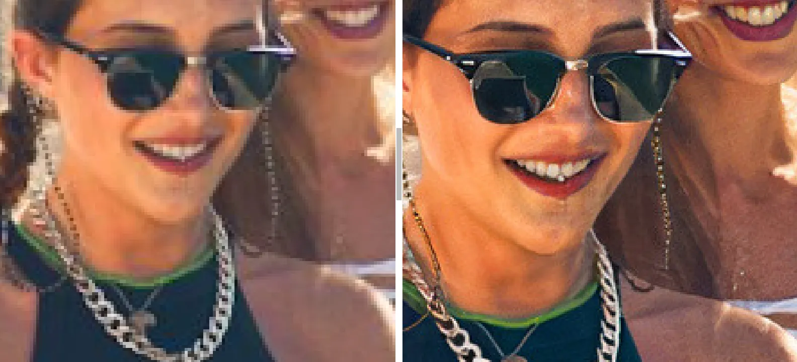 The result of the improved photo quality in Let's Enhance