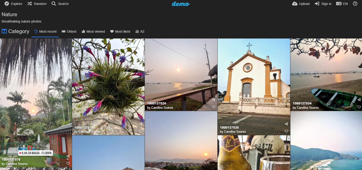 Chevereto – Startseite