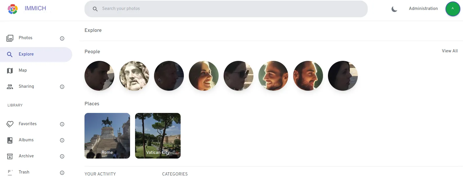 Gesichtserkennung in IMMICH