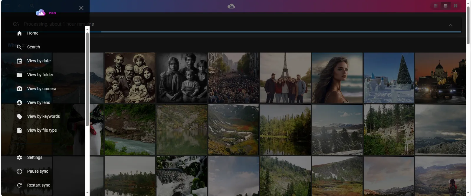 PhotoStructure – Oberfläche