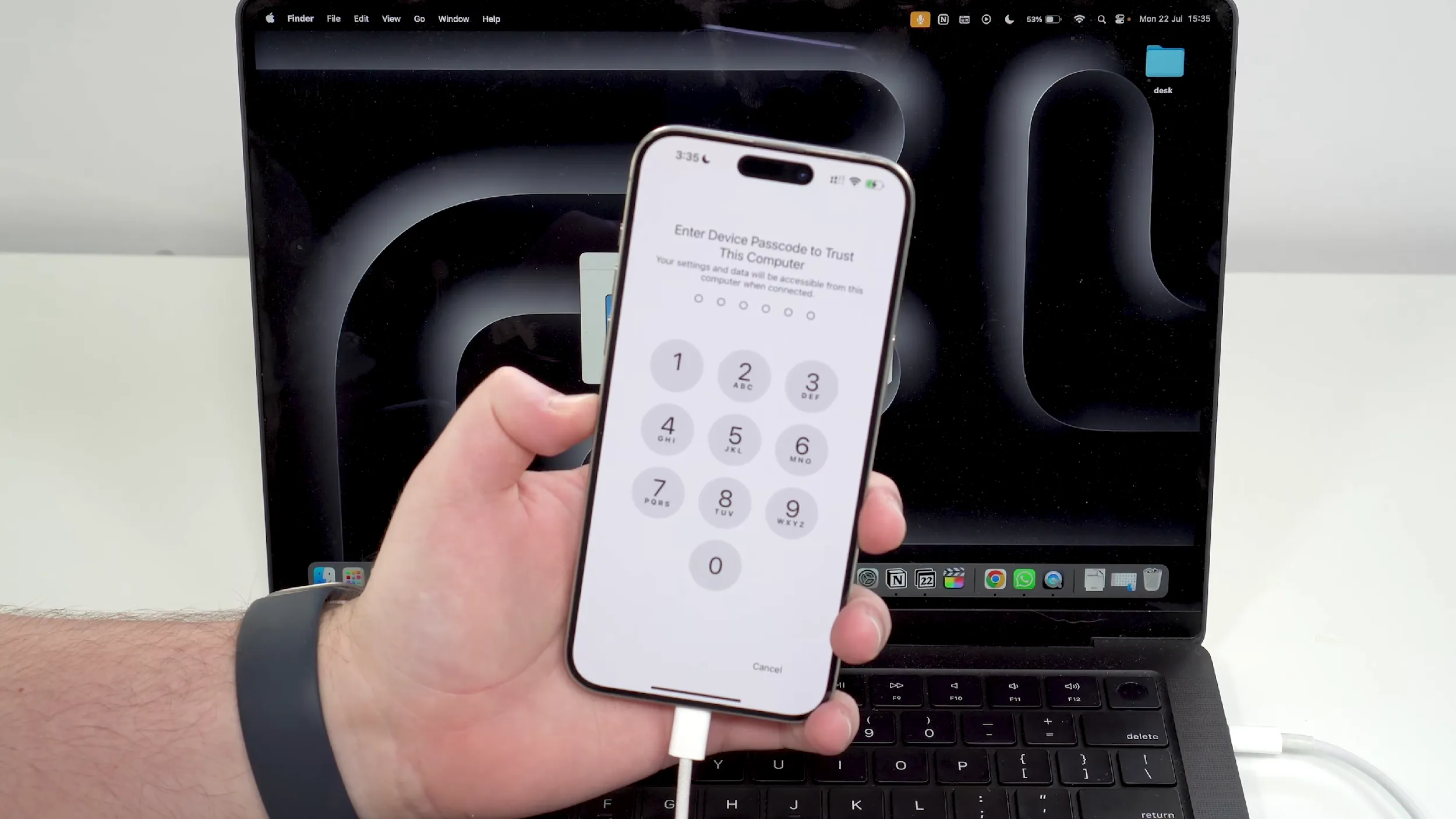 Connecting iPhone to Macbook