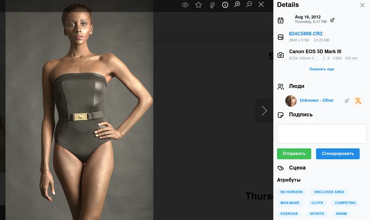 Подробная информация про фотографию и реализация функции распознавания лиц LibrePhotos