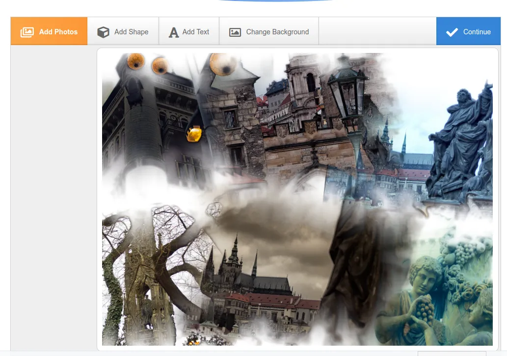 Création d'un collage dans Photovisi